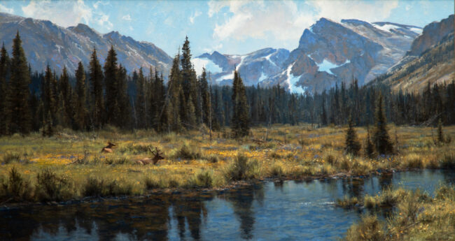 Robert Peters Painting Indian Peaks Sanctuary Oil on Linen
