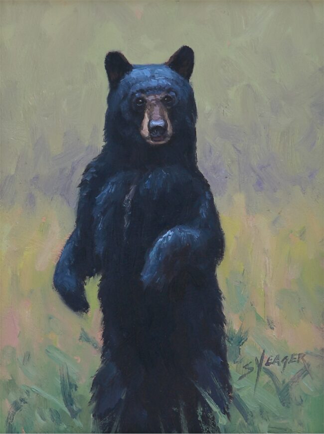Scott Yeager Painting Curious Oil on Board
