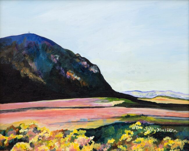 Taffy Mulliken Painting Cheyenne Mountain Acrylic on Canvas