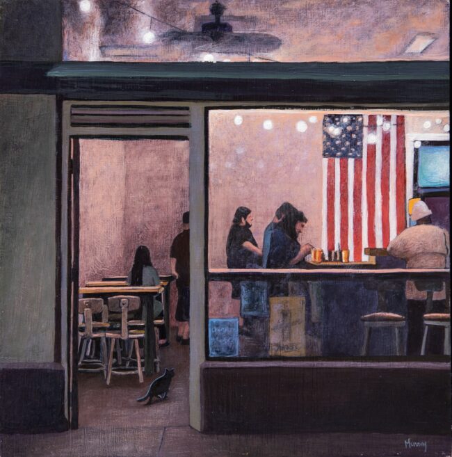Karla Murray Painting A Night Out Oil on Panel
