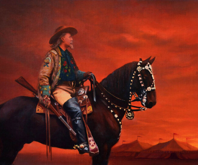 Michelle Kondos Painting Buffalo Bill Oil on Linen