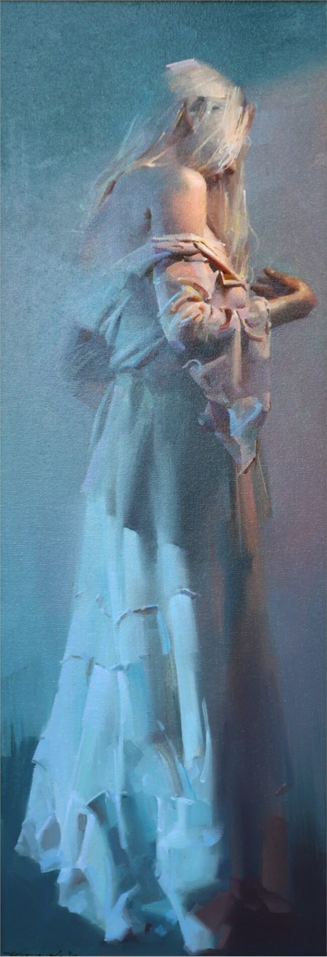 Zhaoming Wu Painting The Moment Oil on Canvas
