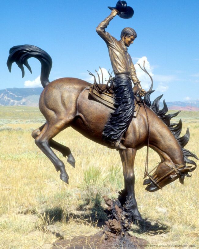 Chris Navarro Sculpture Cowboy Tough Bronze From Foundry