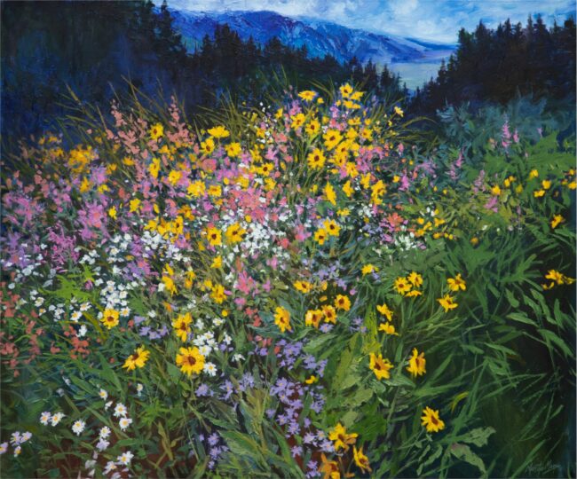 Martha Mans Painting Crested Butte Bouquet Oil on Canvas