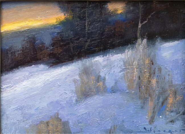 Seth Winegar Painting Setting Sun Oil on Panel