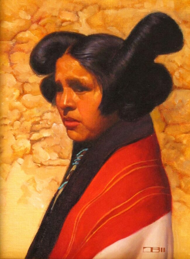 Thomas Blackshear II Painting Hopi Maiden Oil on Canvas