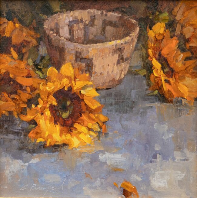 Chula Beauregard Painting Woven Sunshine Oil on Linen Panel