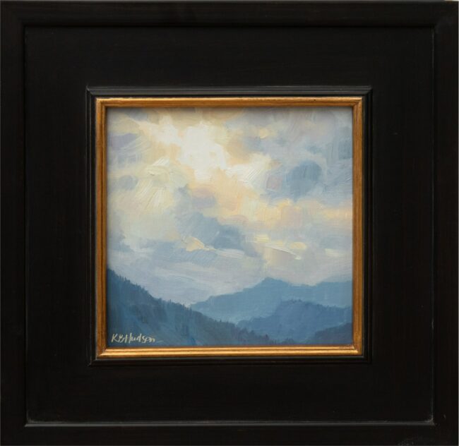 Kathleen Hudson Painting Sunbreak Over the Frontrange Oil on Linen