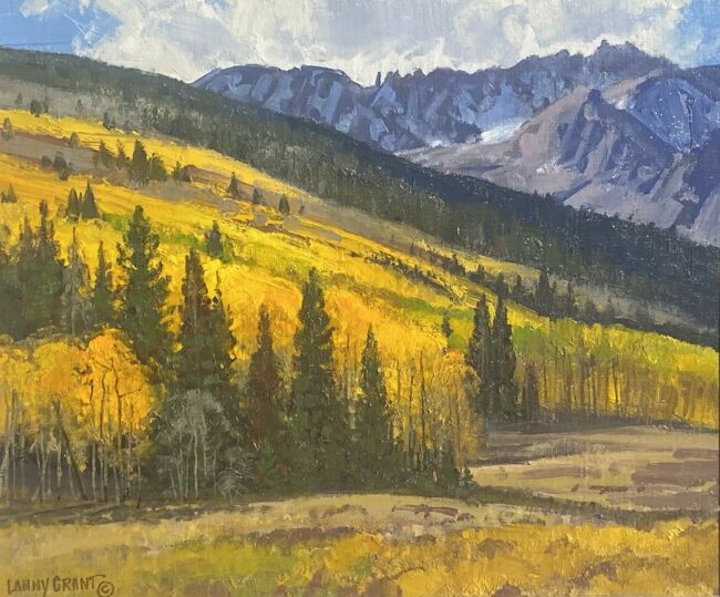 Lanny Grant Painting Turning of the Aspen Oil on Board