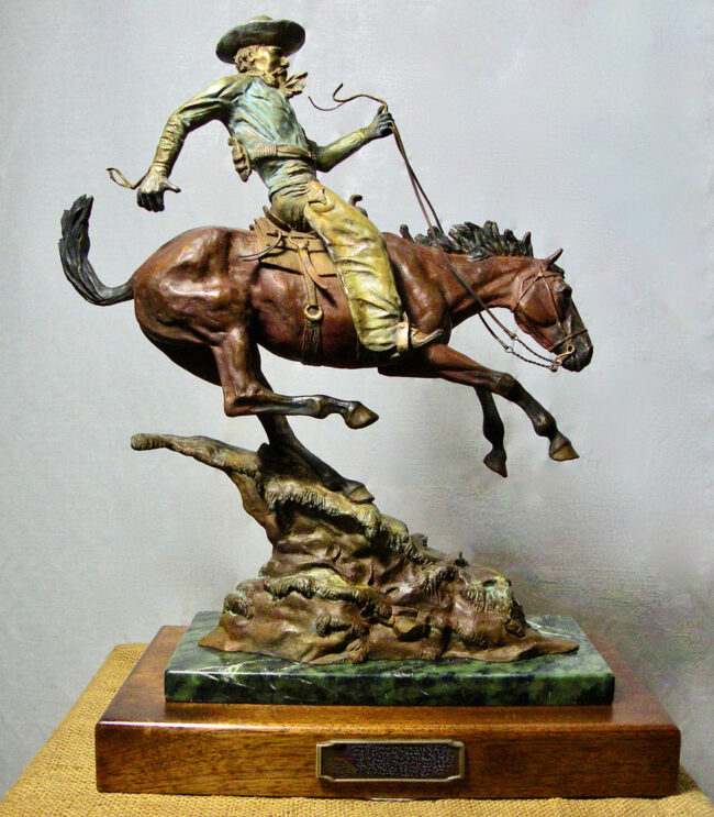 Margaret Drake Sculpture Mr. Remington's Cowboy Bronze