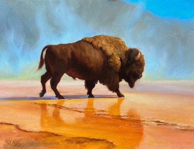 Michelle Kondos Painting Yellowstone Nickel Oil on Panel