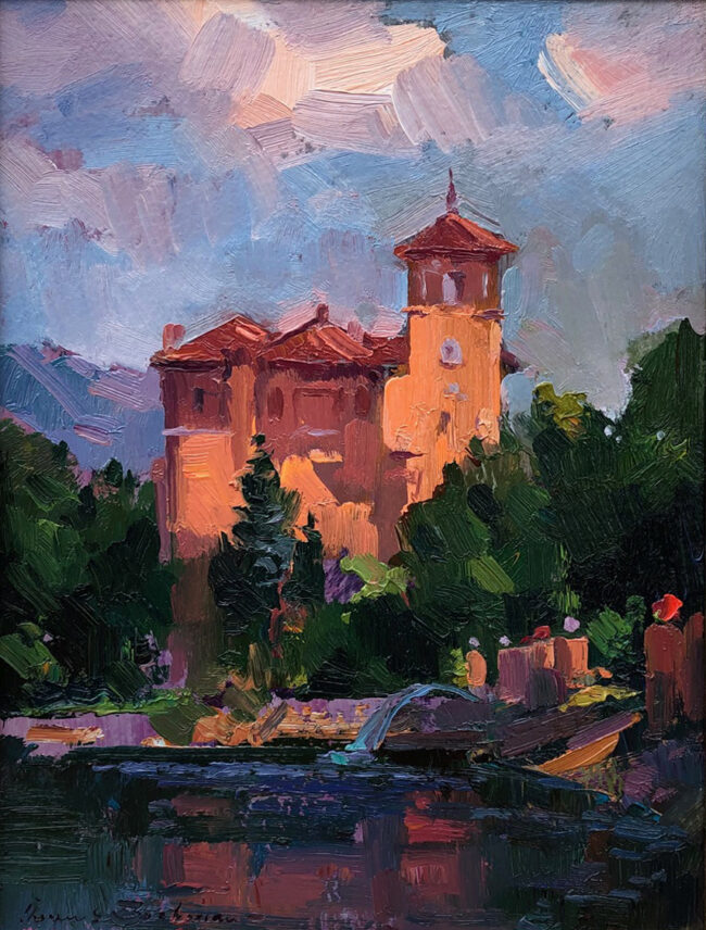 Ovanes Berberian Painting View To Broadmoor Oil on Panel