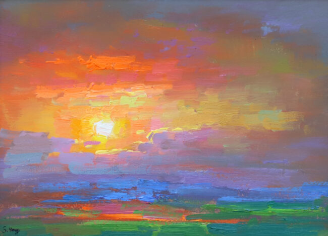 Shundong Yang Painting Summer Sunset Oil on Canvas