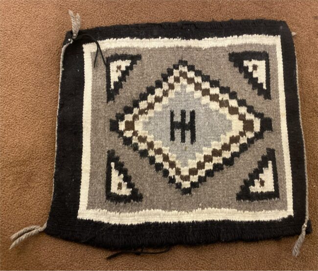 Navajo Weaving Textiles Grey