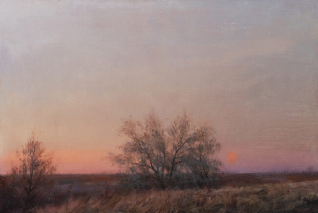 Robin Cole Painting Standley Lake Dusk Oil on Linen