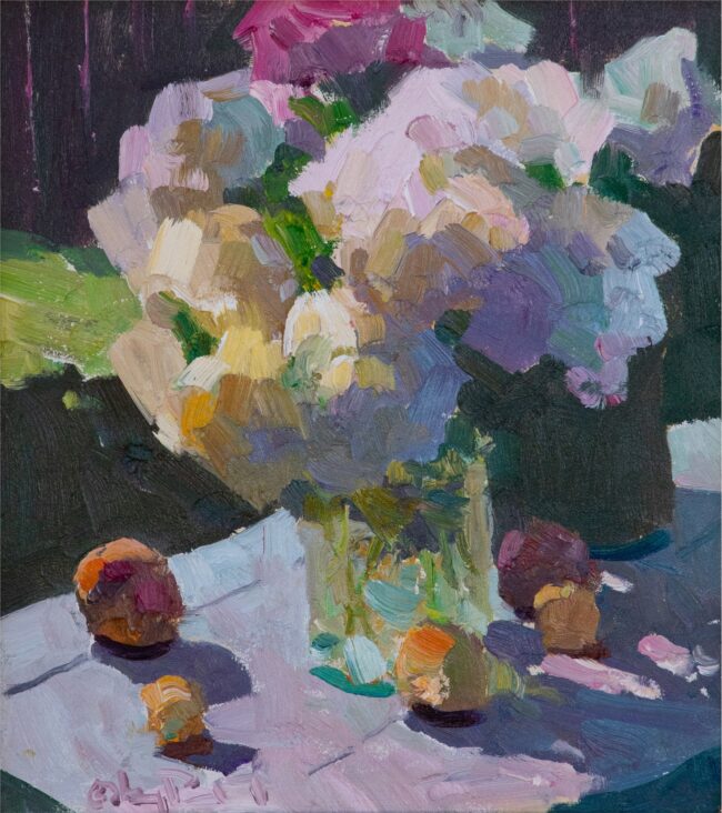 Gregory Packard Painting Backyard Bouquet Oil on Panel