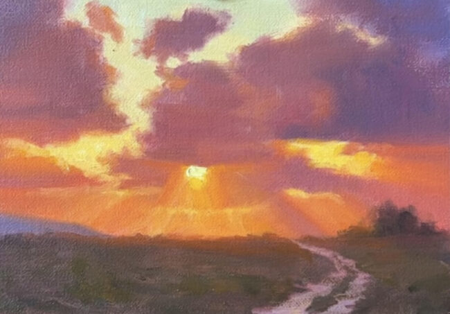 Michelle Kondos Painting Road to the Sun Oil on Linen