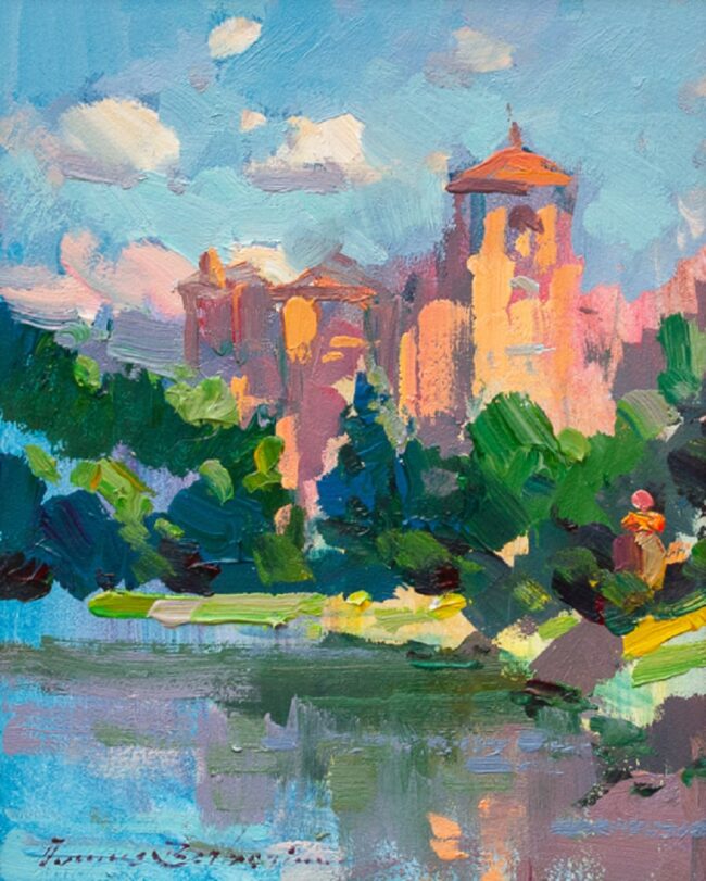 Ovanes Berberian Painting Broadmoor Oil on Panel