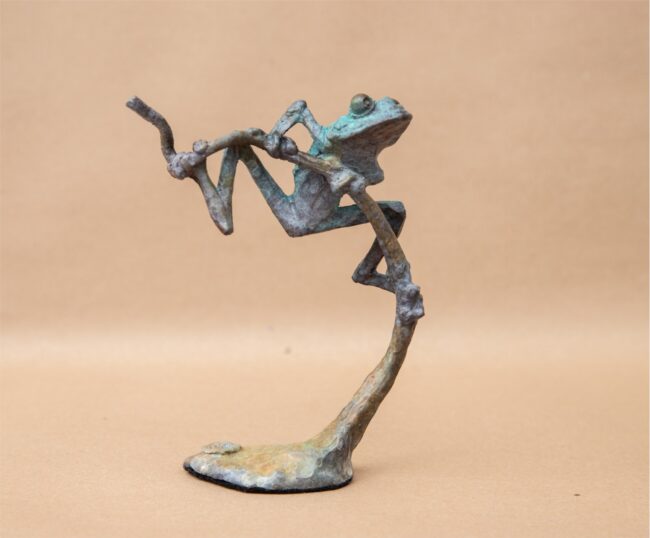 Dan Chen Sculpture Tree Frog A Bronze