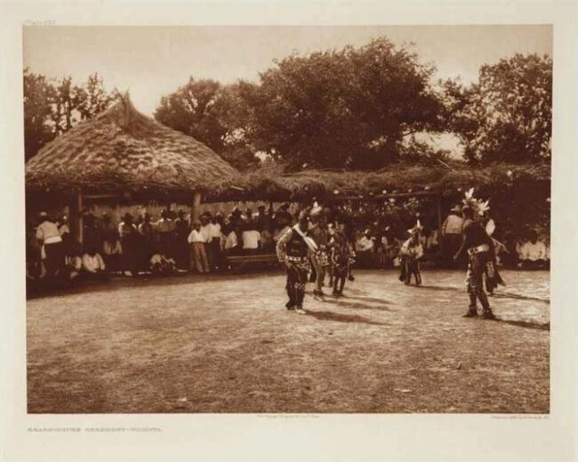 Edward S Curtis Photography Grass House-Ceremony Wichita Photogravure