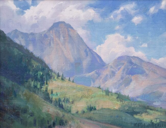 Kathleen Hudson Painting Capital Peak Oil on Linen