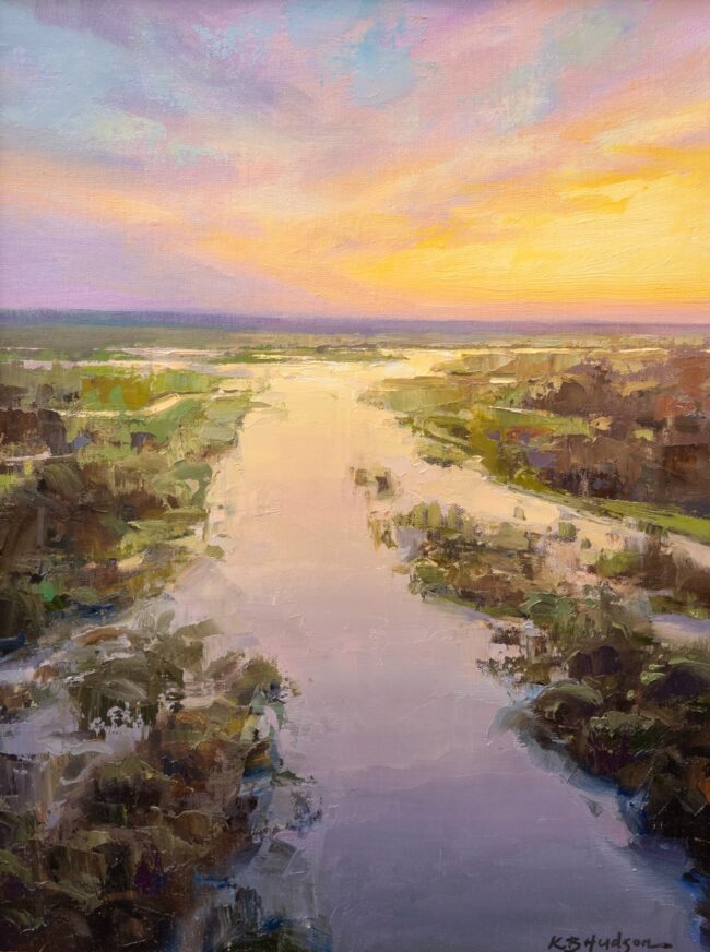 Kathleen Hudson Painting Dawn Reflected Oil on Linen