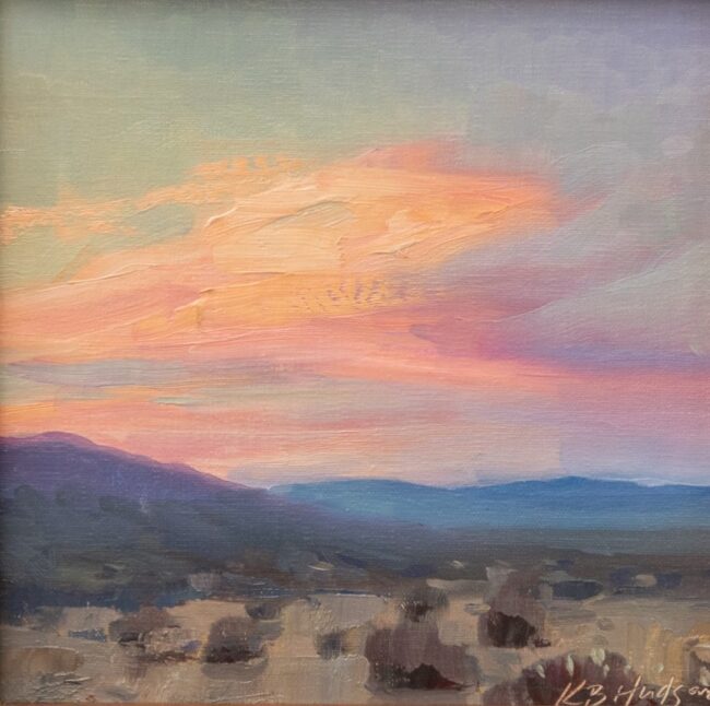 Kathleen Hudson Painting Deep Sunset Oil on Linen