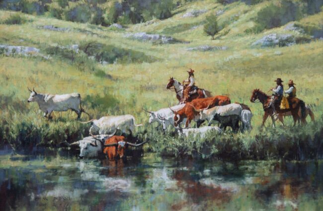 Michael Dudash CA Painting Green Pastures Oil on Linen