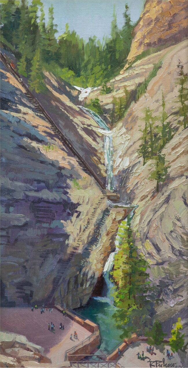 Rita Pacheco Painting Seven Falls Oil on Board