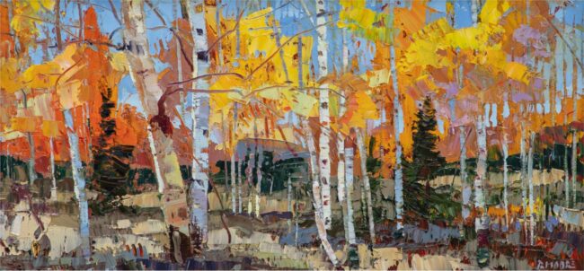 Robert Moore Painting In the Grove Oil on Board