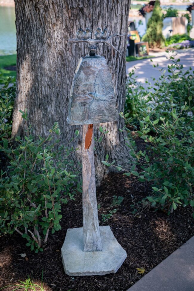 James Moore Sculpture Swallow Song Bronze